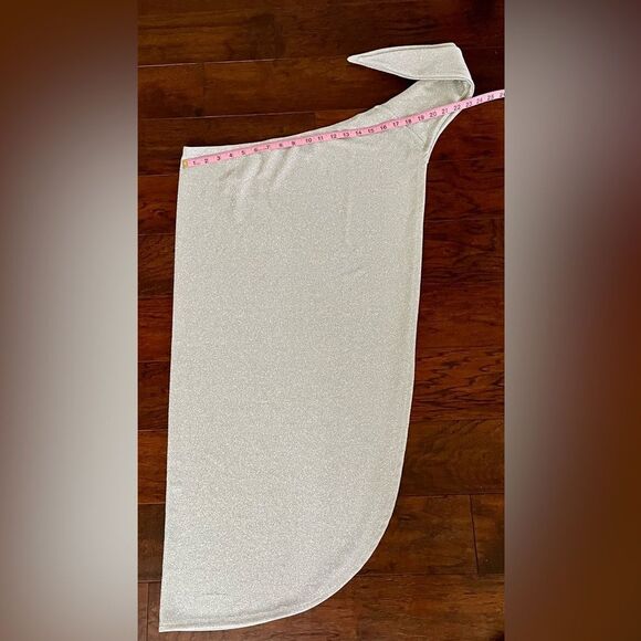 Good American Silver Sparkle Better Long Sarong Wrap 0-4 Size 1X MSRP $65 NWT - Picture 3 of 6